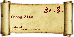 Csaby Zita névjegykártya