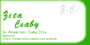 zita csaby business card